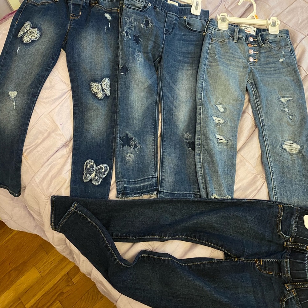 Girls size 6-7 jeans.  Gap, Hudson & Abercrombie